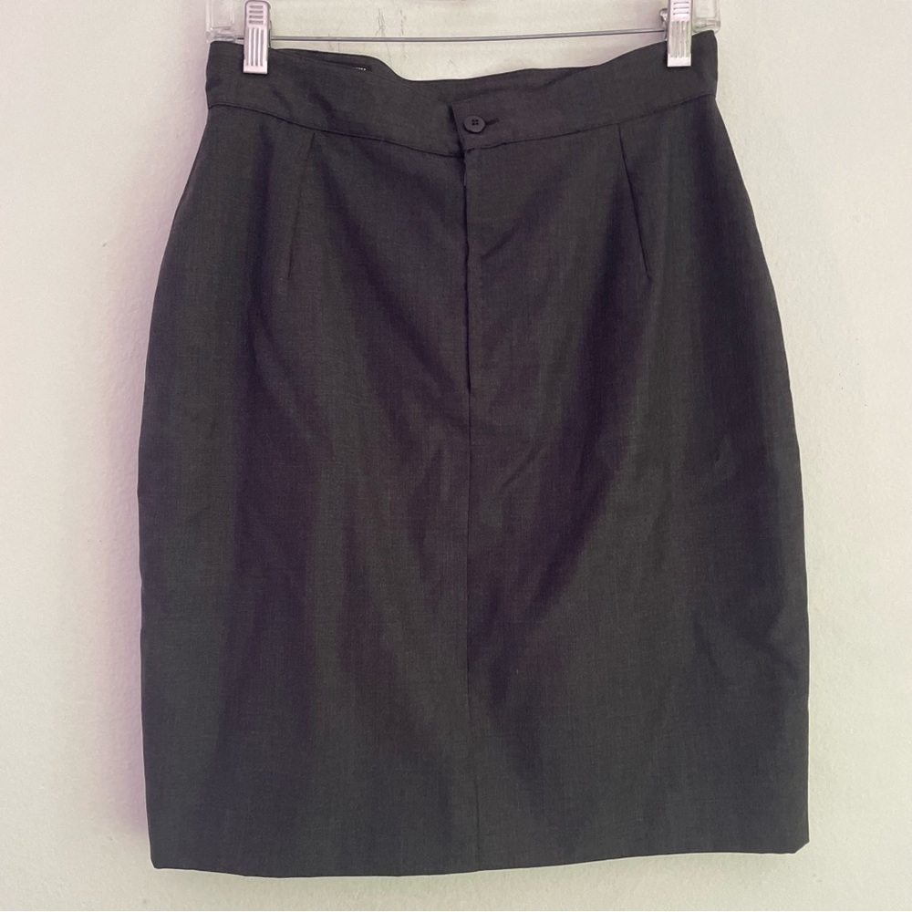Vintage Versace black wool pencil skirt